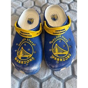 Crocs Golden State Warriors NBA Classic Clogs Blue Yellow Mens 7 Womens 9